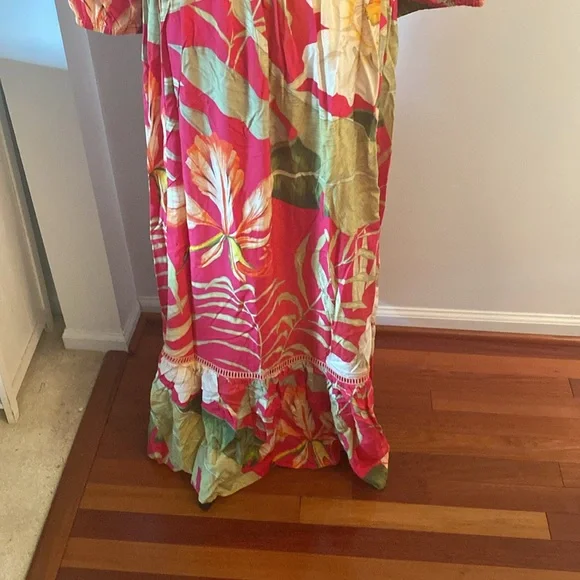 POWDER limited edition tropical wrap dress size large NWT - Picture 10 of 16